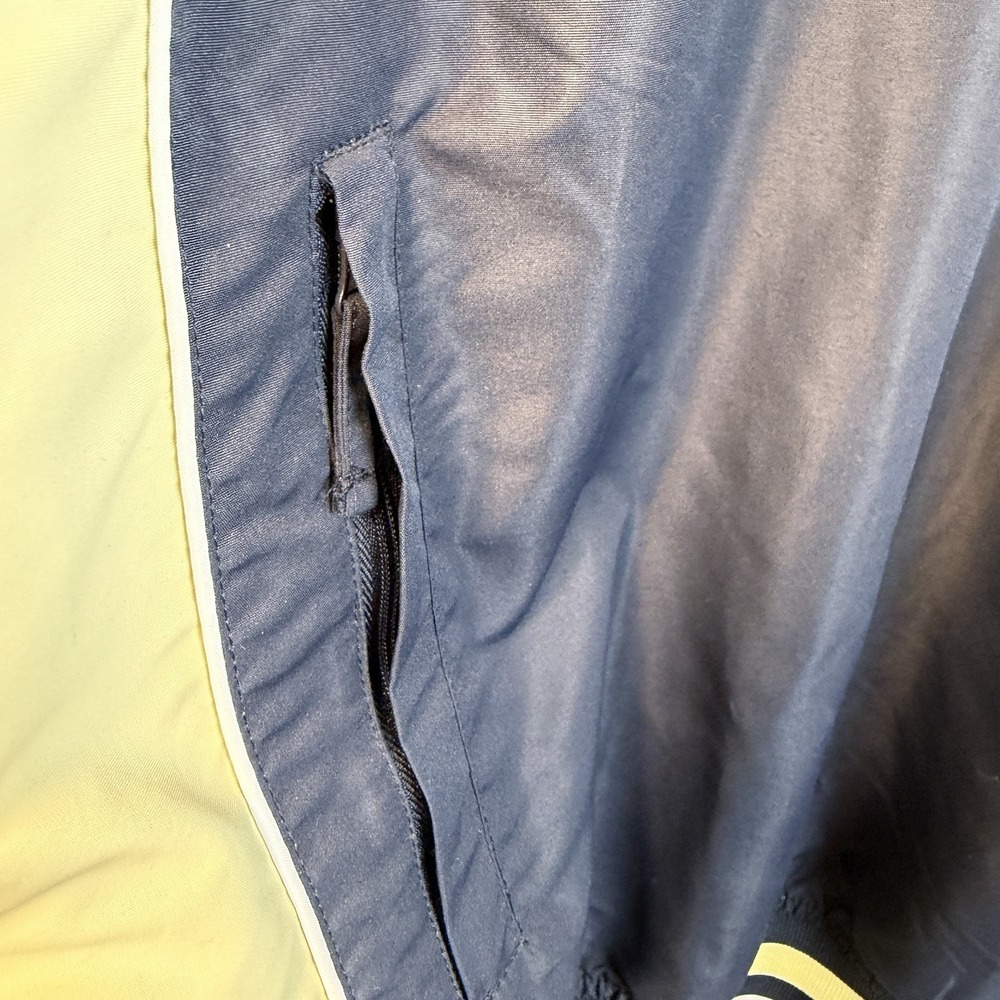 Colosseum Notre Dame Wind Breaker Jacket Plus Size 2XL Pull Over Zipper Navy Tan - Picture 4 of 16